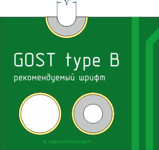 Металлизированное полуотверстие на печатной плате